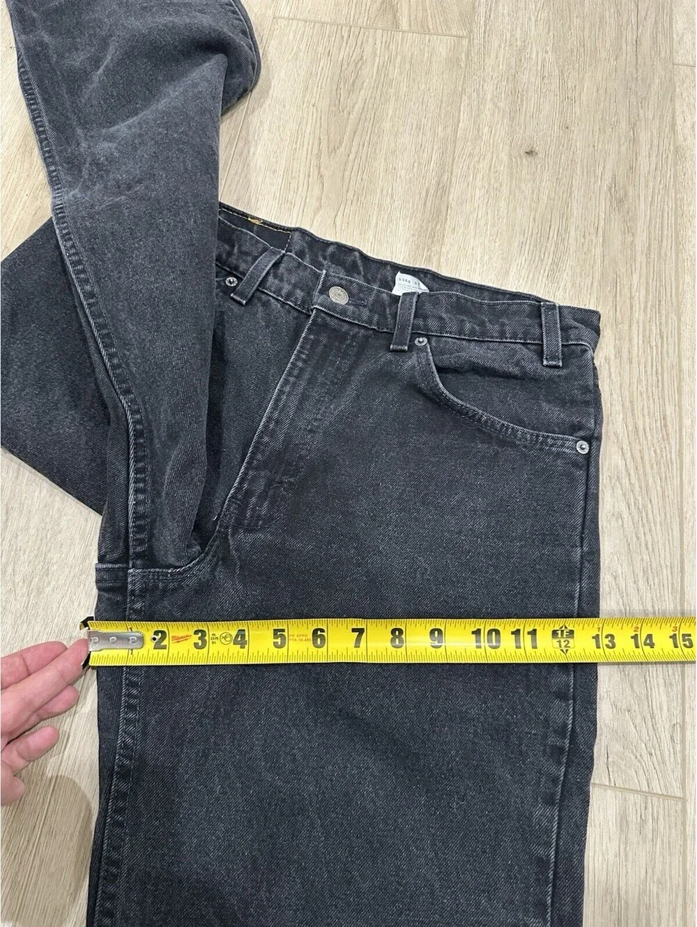 Levis 550 Orange Tab Jeans Mens 32x31 Black Relaxed Fit USA Made Denim